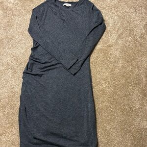 Banana Republic Long Sleeve Charcoal Dress